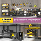 Prilinex Heavy Duty Storage Shelves 40" W x 20" D x 60" H - 4-Tier Adjustable Metal Garage Shelving Unit, Standing Utility Shelf Racks for Pantry Warehouse Kitchen, Black Prilinex