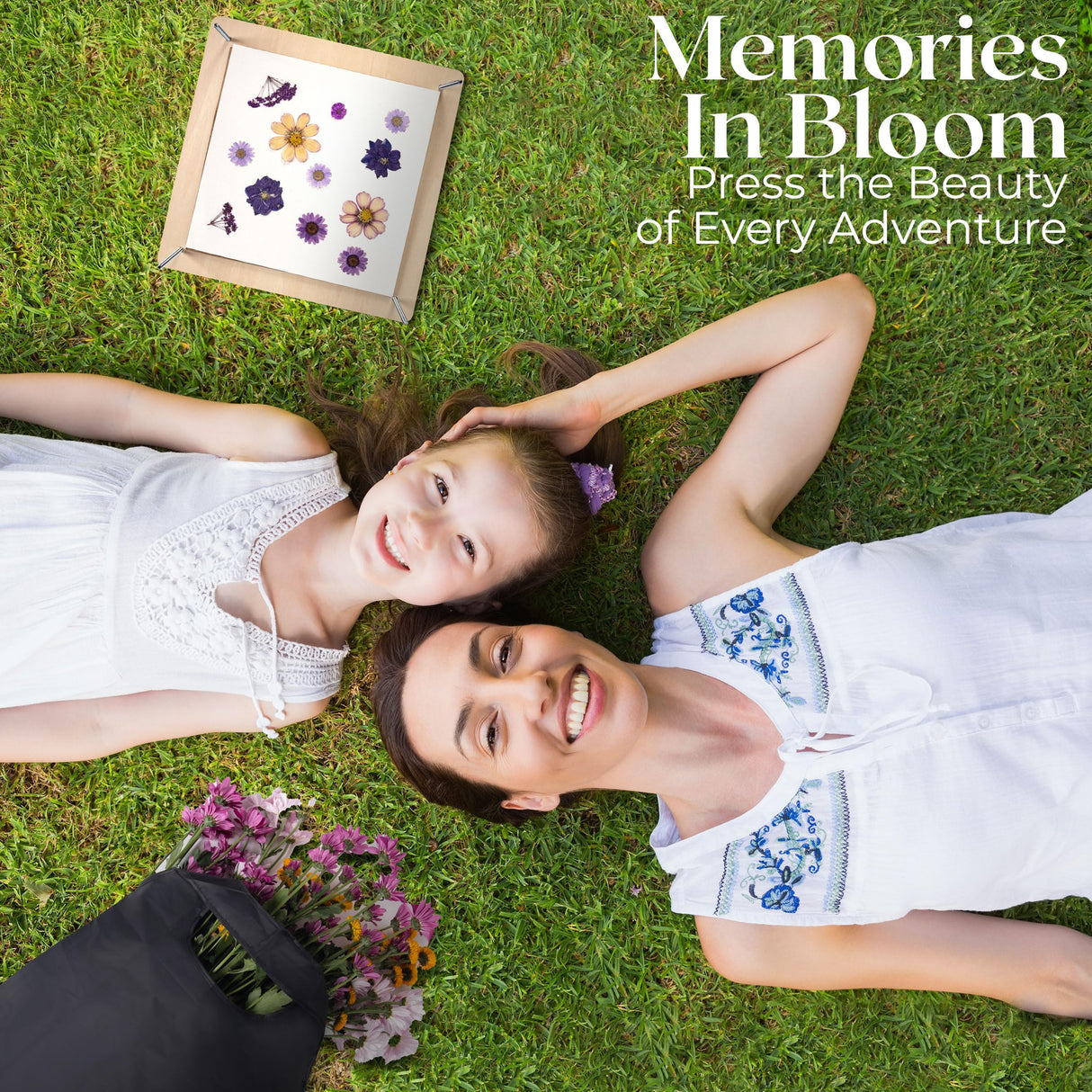 Extra Large Flower Press Kit | 11"x11" 10 Layers Wooden Pressing Boards, Tools & Bag | Crafting Kits for Adults & Kids | DIY Pressed Flower Plant Preservation Kit | Bouquet Preservation | Great Gift Greta Grace Co.