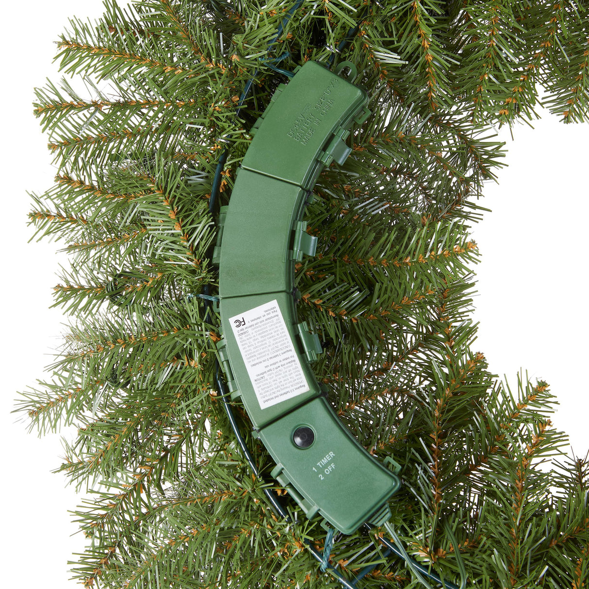 National Tree Company Pre-Lit Artificial Christmas Wreath, Green, Norwood Fir, White Lights, Christmas Collection, 30 Inches National Tree Company