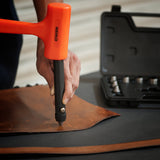 NEIKO 02614A Interchangeable Large Hollow Hole Punch Tool Set, 10 Piece, Gasket Maker, Heavy Duty Gasket Punch Set, Includes Hole Puncher Tool Carrying Case, Leather Punch Set NEIKO