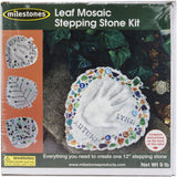 Midwest Products Milestones Decorative Mosaic Leaf Stepping Stone Kit for Flower Beds, Gardens, and Walkways - 901-11455 Midwest Products