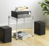 Whitmor Wire Shelving Unit, Metal Storage Shelves, Stacking Shelf with Basket, Easy Assembly Home Organizer for Pantry, Kitchen, Garage, Plant Whitmor