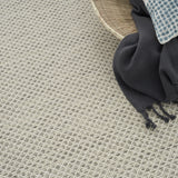 Nourison Home Courtyard Indoor/Outdoor Ivory Silver 7' x 10' Area Rug, Geometric, Easy Cleaning, Non Shedding, Bed Room, Living Room, Dining Room, Deck, Patio, Backyard (7x10) Nourison