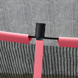 Soozier 10ft Trampoline Outdoor, Recreational Trampoline with Net Enclosure, Curved Poles and Safety Spring Cover for Kid Adults, ASTM Approved, Pink Soozier