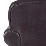 HomePop Youth Leatherette Club Chair, Dark Brown HomePop