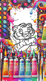 Tiger Coloring Book: Jungle Painting Games & Drawing Pad AnyReskin
