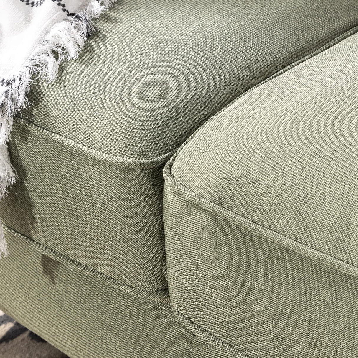 ZINUS Lauren Loveseat, Button Tufted Cushions, Easy, Tool-Free Assembly, Pear Green Zinus