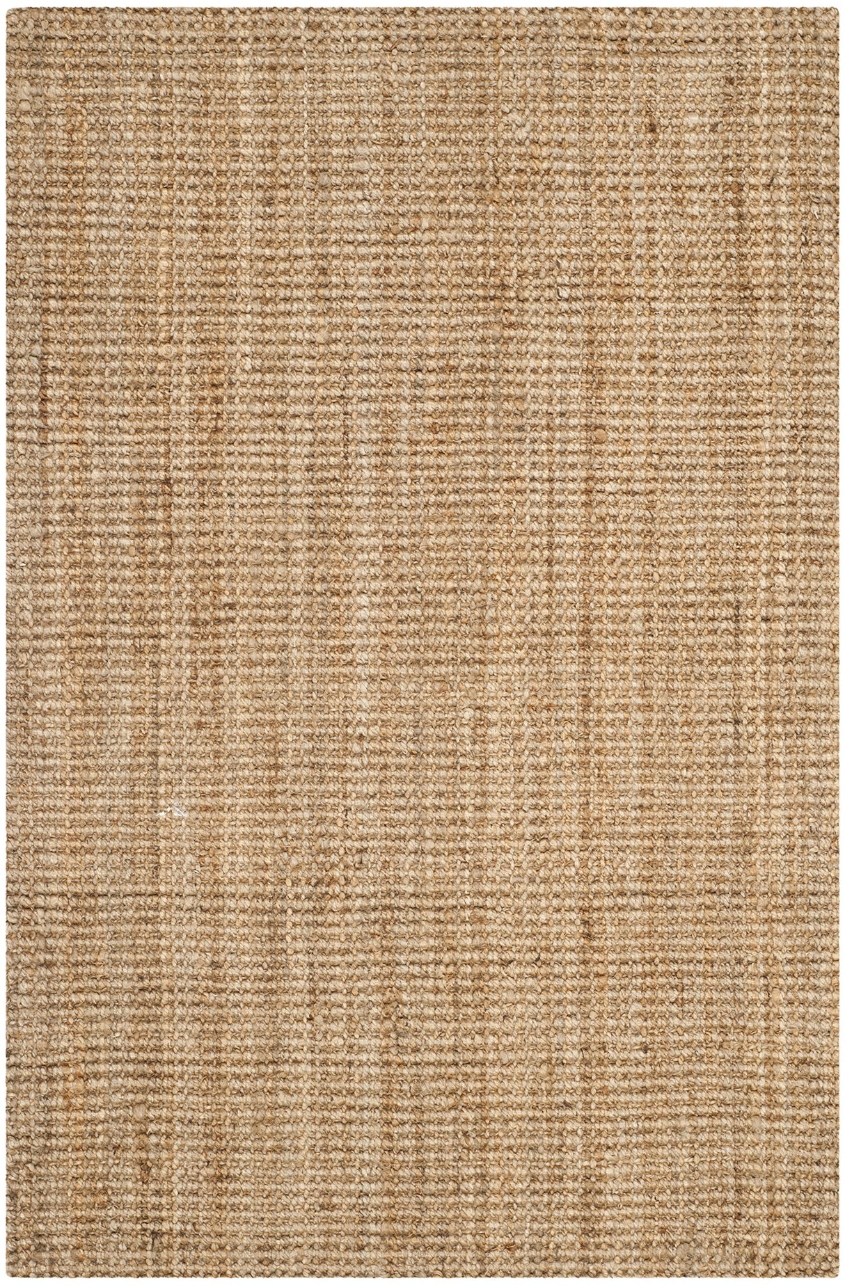SAFAVIEH Area Rug 4x6 - Natural Fiber Collection - Natural Brown, Handmade Jute, Farmhouse Style, Chunky Textured Thick Pile (NF747A) SAFAVIEH