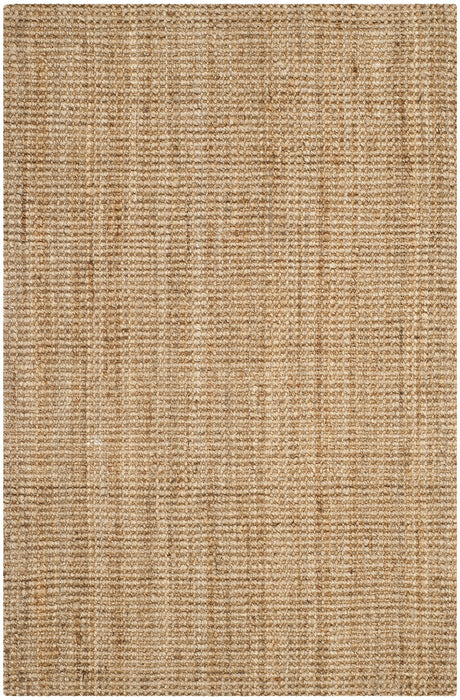 SAFAVIEH Area Rug 4x6 - Natural Fiber Collection - Natural Brown, Handmade Jute, Farmhouse Style, Chunky Textured Thick Pile (NF747A) SAFAVIEH