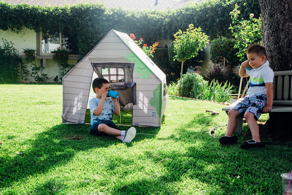 Pacific Play Tents 69790 Kids Tree House Hide-Away Wood Pole Frame Playhouse, 43" x 43" x 45", Green Pacific Play Tents