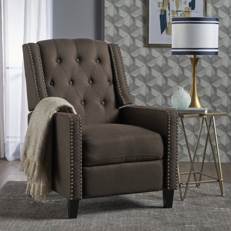Christopher Knight Home Izidro Traditional Fabric Recliner, Coffee / Dark Brown Christopher Knight Home