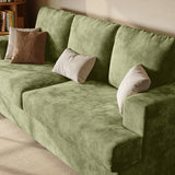 Comkei 89" 3 Seater Couches for Living Room Sofas Comfy Sectional Couch with 24" Deep Seat Loveseat Sofa for Small Apartment, Green Comkei