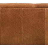 Poly & Bark Essex Leather Couch – 89-Inch Sofa with Tufted Back - Full Grain Leather Couch with Feather-Down Topper On Seating Surfaces – Vintage Pure-Aniline Italian Leather – Cognac Tan POLY & BARK