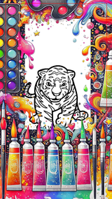 Tiger Coloring Book: Jungle Painting Games & Drawing Pad AnyReskin