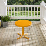 Crosley Furniture Griffith Weather Resistant Retro Metal Outdoor Side Table for Patio, Deck, Porch, Tangerine Crosley Furniture