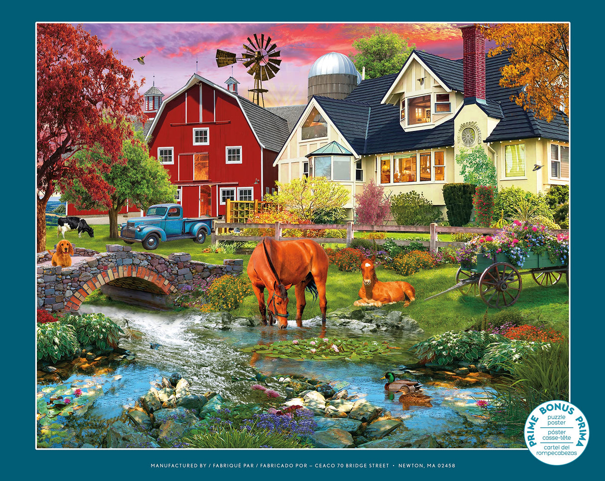 Ceaco - David Maclean - Memories On The Farm - 1000 Oversized Piece Jigsaw Puzzle Ceaco