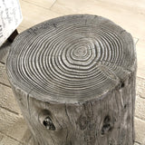 FirsTime & Co.® Gray Arbor Log Table, American Crafted, Weathered Gray, 15 x 14 x 17,Grey FirsTime