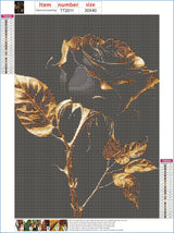 JFYHAB Rose Flower Diamond Art Kits for Adults,5D Full Round Drill Diamond Painting Kits for Beginners,DIY Glod Rose Diamond Dots Paintings Picture Arts Craft for Adults,Home Wall Decor 12 X 12Inch JFYHAB