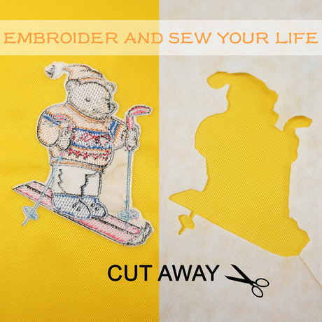 New brothread Cut Away Machine Embroidery Stabilizer Backing 8"x8" - 200 Precut Sheets - Medium Weight 2.5 Ounce - Fits 4x4 and 6x6 Hoops New brothread
