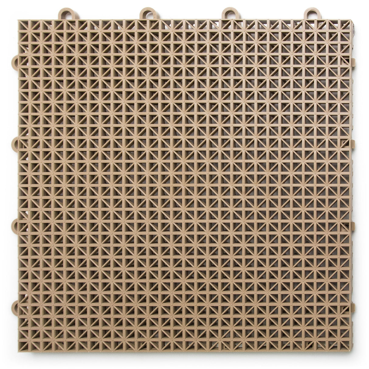 Big Floors DT40BEIG DuraGrid Outdoor Modular Interlocking Multi-Use Plastic Deck Tile, 40 Pack, Beige Big Floors