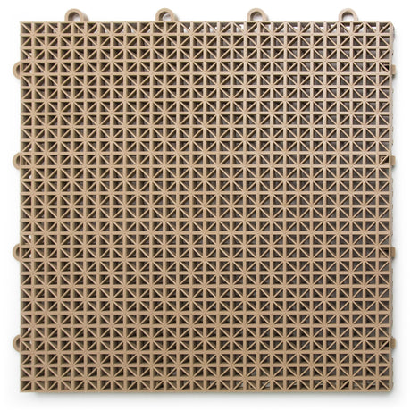 Big Floors DT40BEIG DuraGrid Outdoor Modular Interlocking Multi-Use Plastic Deck Tile, 40 Pack, Beige Big Floors