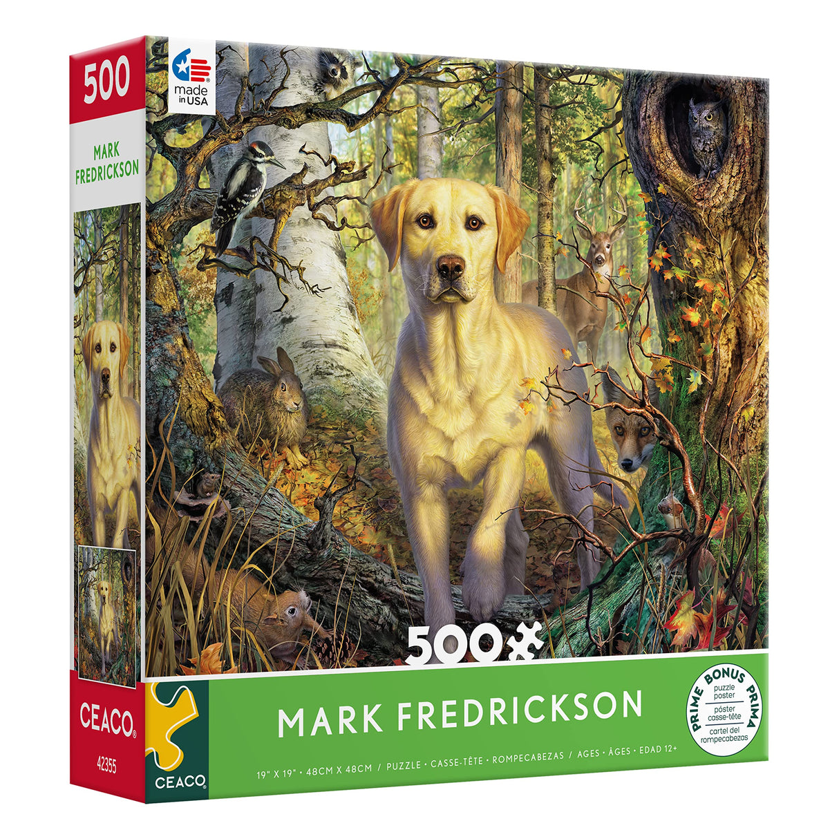 Ceaco - Mark Fredrickson - Yellow Lab - 500 Piece Jigsaw Puzzle Ceaco