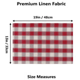 Home Brilliant Red Placemats Set of 6 Farmhouse Buffalo Plaid Table Mats Heat Resistant Dining Dinner Place Mats for Christmas Kitchen Table Dinner Mats, 13 x 19 inches, Checker, Crimson Home Brilliant