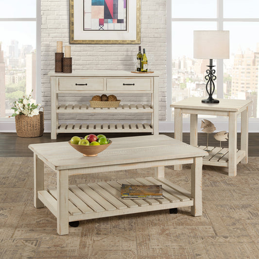 Martin Svensson Home Coffee Table, Antique White - WoodArtSupply