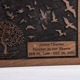 INTAJ Cremation Urn for Human Ashes Adult Male Female - Tree of Life Wooden Box Urn for Ashes - Handmade Decorative Funeral Urn (Customised Tree INTAJ