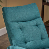 Christopher Knight Home Ishtar Glider Swivel Push Back Nursery Recliner, Teal, Black 35.75D x 25W x 39H in Christopher Knight Home