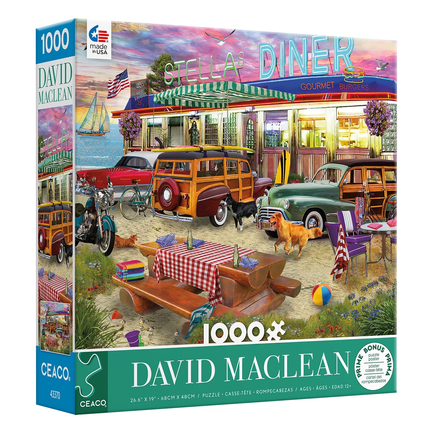 Ceaco - David Maclean - Beach Diner - 1000 Piece Jigsaw Puzzle