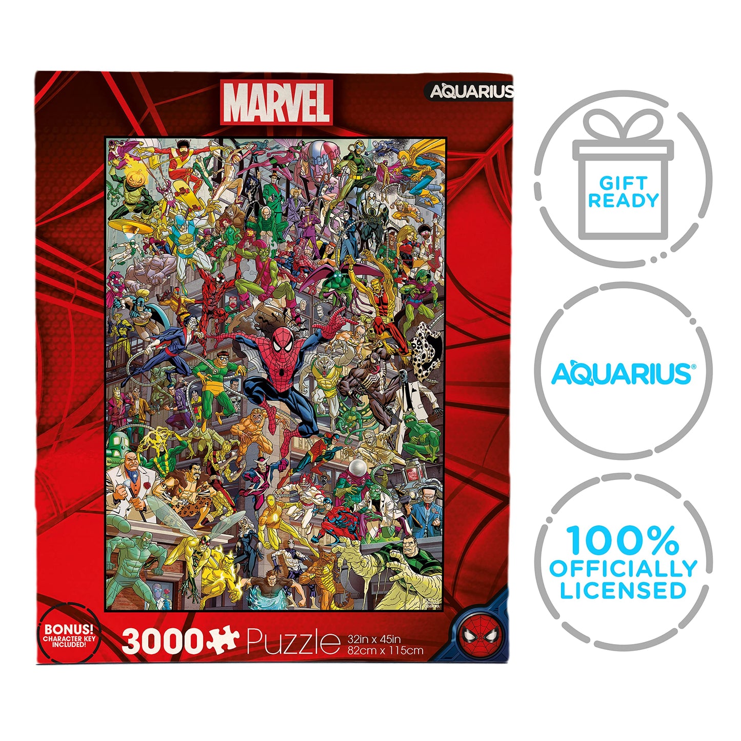 AQUARIUS Marvel Spider-Man Villains Puzzle (3000 Piece Jigsaw Puzzle) - Officially Licensed Marvel Comics Merchandise & Collectibles - Glare Free - Precision Fit - 32x45 Inches