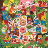 Mudpuppy Woodland Picnic 500 Piece Family Puzzle Mudpuppy