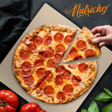 NutriChef Pizza Stone for Oven - Durable and Safe Cooking Stone for BBQ Grill and Oven, Thermal Shock Resistant Grilling Stone, For Pies, Pastry & Bread - 12.8” x 12.8” NutriChef