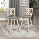 Homelegance Amsonia Counter Height Swivel Barstool (Set of 2), White Homelegance
