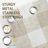 DriftAway Buffalo Plaid Check Curtains Woven Plaid Pattern Lined Blackout Thermal Insulated Window Curtain Grommet 2 Layers 2 Panels 52 Inch by 63 Inch Taupe DriftAway