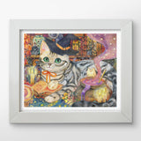 Pintoo Jigsaw Puzzles 500 Piece for Adults - Cotton Lion - Little Witch Cat Beautiful Plastic Puzzle for Home Decor Zero Dust Easy Storage [H2345] Pintoo