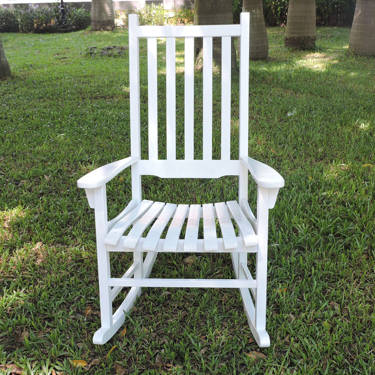 Merry Garden - White Porch Rocker/Rocking Chair Acacia Wood Merry Pet