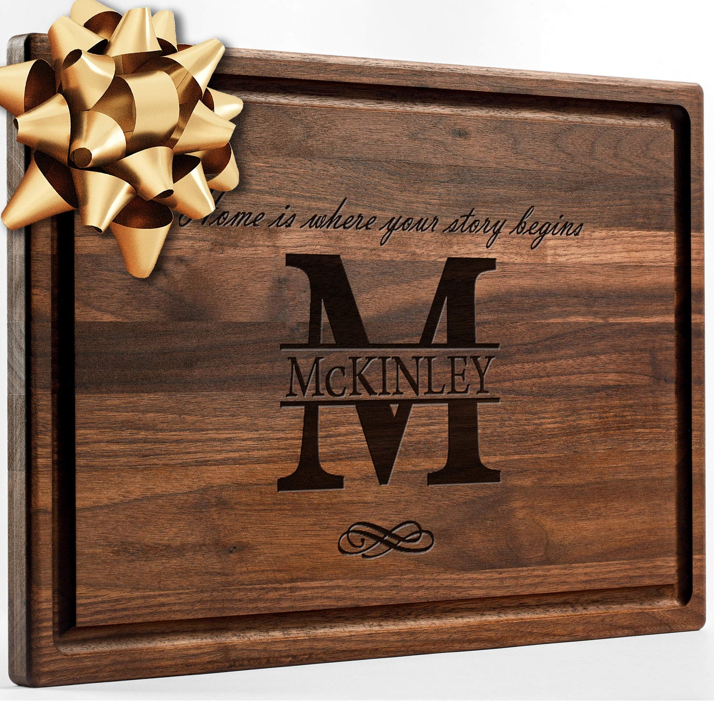 Luxtomi - Personalized Cutting Board With Coasters, Custom Cutting Board, Mineral Oil and Gift Wrap Available - Customize Your Own Chopping Board - WoodArtSupply