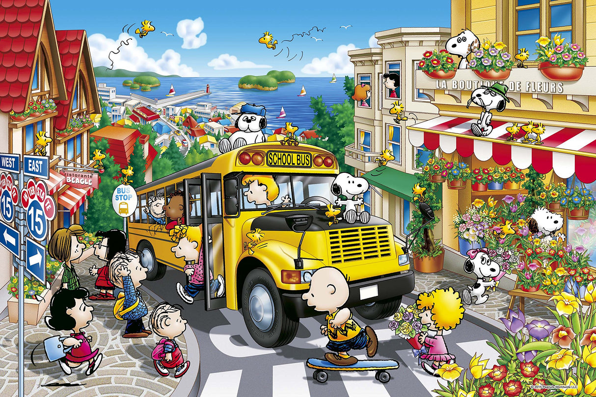 1000 piece jigsaw puzzle PEANUTS happy school bus (50x75cm) Puzzles