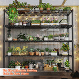 REIBII 73" H Storage Shelves Wire Shelving with Wheels 3200 lbs Heavy Duty Steel Metal Shelving Unit Shelf Rack for Warehouses,Garage, Kitchen, School,Commercial,73" H X 60”W X 18" D REIBII