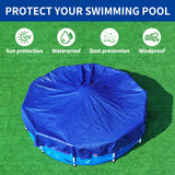 20Ft Pool Cover for(16Ft) Above Ground Pool, Heavy Duty Above Ground Pool Cover Includes Winch and Cable,Winter Pool Cover Strength&Durability,UV Protection, Blue/Black(Cover Only) RAINDEWAY