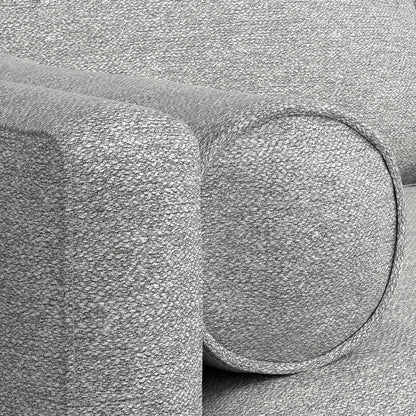 SIMPLIHOME Morrison Mid-Century Modern 89 Inch Wide Sofa in Mist Grey Woven-Blend Fabric, For the Living Room and Family Room