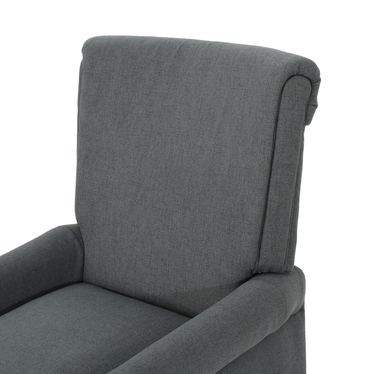 Christopher Knight Home Christopher Knight Home Charell Traditional Fabric Recliner, Charcoal / Dark Brown GDFStudio
