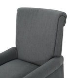 Christopher Knight Home Christopher Knight Home Charell Traditional Fabric Recliner, Charcoal / Dark Brown GDFStudio