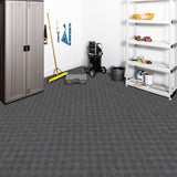 Mohawk Home 24" x 24" Indoor/Outdoor 0.25" Pile Height, Peel and Stick Carpet Tile, Grey Polyester, (Pack of 15) (60 sqft/Box) Mohawk Home
