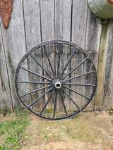 Used Amish Country Collectible Authentic Wagon Wheel Off an Amish Horse Buggy Carriage from The Farming Community in OH WoodArtSupply