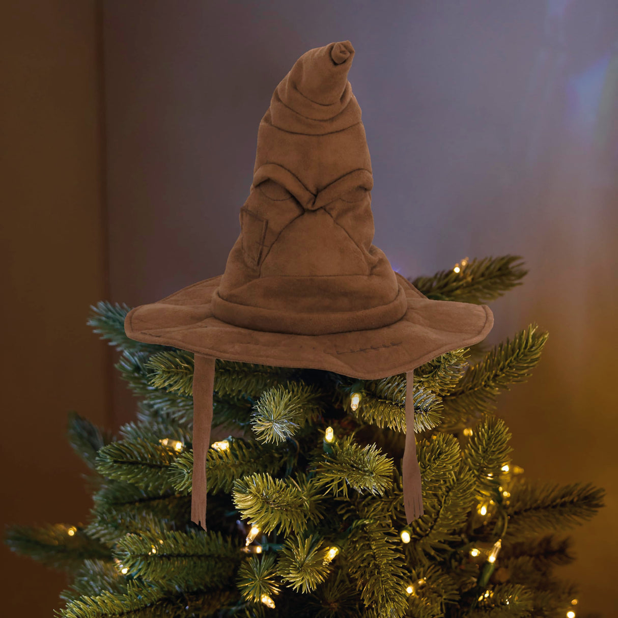 Hallmark Christmas Tree Topper, Hogwarts Sorting Hat Tree Topper, Harry Potter Decoration, Hogwarts School of Witchcraft and Wizardry, Brown Hallmark