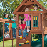 Swing-N-Slide Grandview Twist Play Set with Two Slides, Two Swings, Monkey Bars, Glider and Climbing Wall Swing-N-Slide
