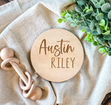 Personalized Newborn Announcement Sign for Hospital - Single Sided - Wooden Birth Announcement Sign - Name Baby Announcement Sign Customized Gender Generic